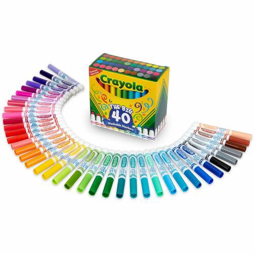 Washable Marker: Assorted Color, Water-Based, Broad Point
